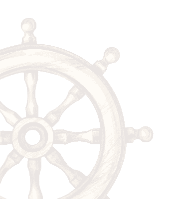 Dark ship wheel on black background.